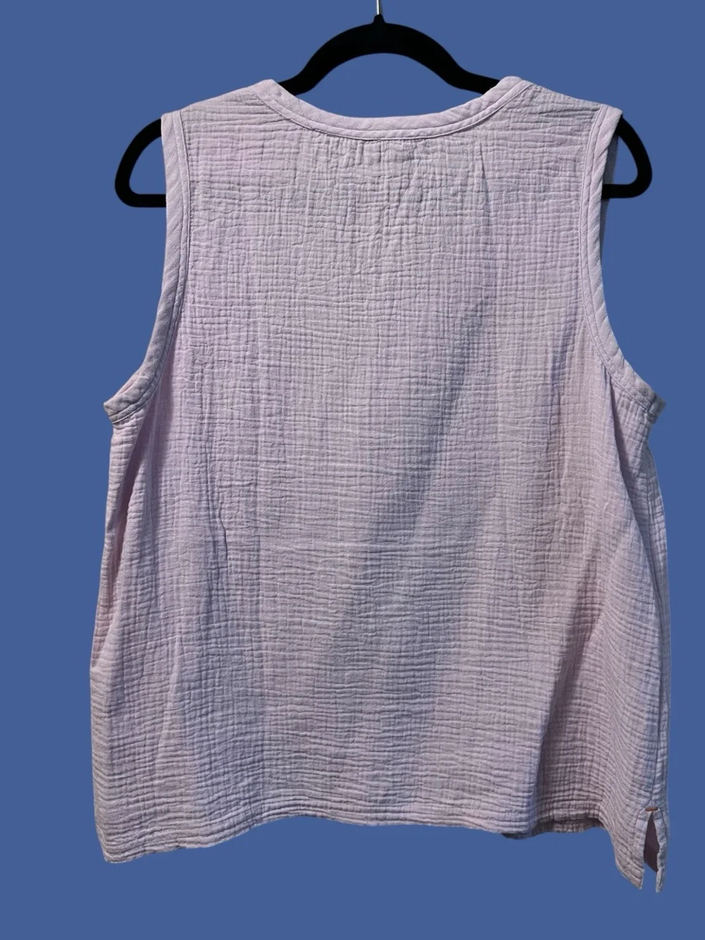 NEW / Lilla P / Lavender / 100% Cotton Double Gauze / Pocket Tank / Size M - Picture 2 of 7